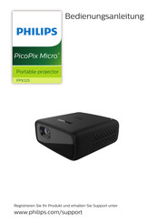 Philips PicoPix Micro+ PPX325/INT Bedienungsanleitung