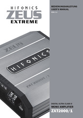 Hifonics ZEUS EXTREME ZXT2000/1 Bedienungsanleitung