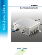 Mettler Toledo ACM200 Installationsanleitung