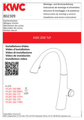 KWC ZOE TLP 10.201.242.127 Montage- Und Serviceanleitung