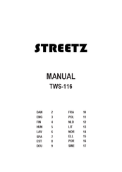 Streetz TWS-116 Bedienungsanleitung