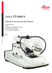 Leica Biosystems VT1000 S Gebrauchsanweisung