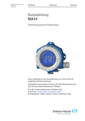 Endress+Hauser RIA14 Kurzanleitung