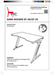 Duo Collection GAME-ROCKER GT-25 Originalbetriebsanleitung