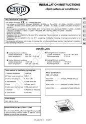 Argo ASIDS13DC Installationsanleitungen