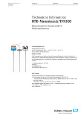 Endress+Hauser TPR100 Technische Information