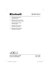 EINHELL GE-CM 18/33 Li Originalbetriebsanleitung