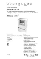 Endress+Hauser Mycom S CLM153 Technische Information