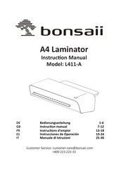 Bonsaii L411-A Bedienungsanleitung