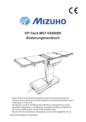 Mizuho MOT-VS500SK Bedienungshandbuch