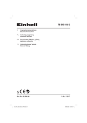 EINHELL TE-BD 550 E Originalbetriebsanleitung