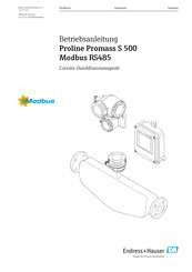 Endress+Hauser Proline Promass S 500 Modbus RS485 Betriebsanleitung