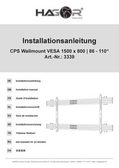 HAGOR CPS Wallmount VESA 1500 x 800 Installationsanleitung