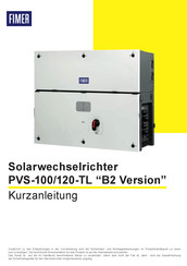 Fimer PVS-1000-T Kurzanleitung