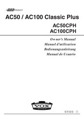 VOX Amplification AC50CPH Bedienungsanleitung