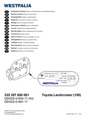 Westfalia 335 397 600 001 Montage- Und Betriebsanleitung