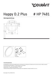 Duravit Happy D.2 Plus HP 7481 Montageanleitung