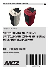MCZ CLUB COMFORT AIR 12 UP! M3 Installations- Und Gebrauchshandbuch