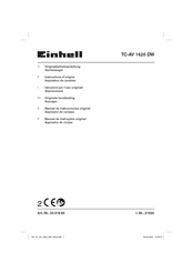 EINHELL TC-AV 1620 DW Originalbetriebsanleitung
