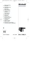 Einhell Global BH-G 826/1 Bedienungsanleitung