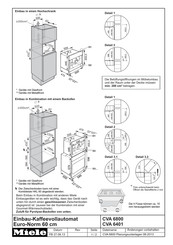 Miele CVA 6401 Planungsunterlagen