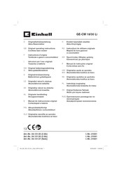 EINHELL GE-CM 18/30 Li Originalbetriebsanleitung