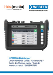 WEBTEC hidramatic HPM7000-BS Kurzanleitung