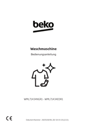 Beko WML71434EDR1 Bedienungsanleitung