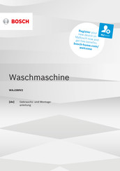 Bosch WAJ280V2 Gebrauchs- Und Montageanleitung