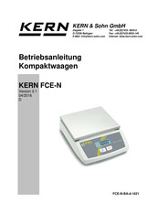 KERN&SOHN FCE-N Betriebsanleitung