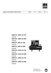 Schneider Airsystems UNM STL 1000-10-500 Original Bedienungsanleitung