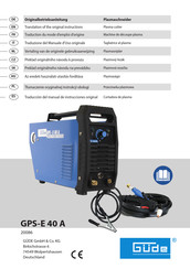 Gude GPS-E 40 A Originalbetriebsanleitung