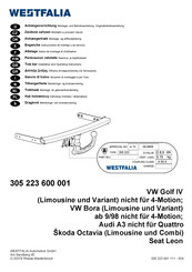 Westfalia 305 223 Montage- Und Betriebsanleitung