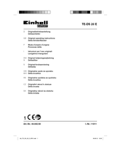 EINHELL Expert TE-DS 20 E Originalbetriebsanleitung