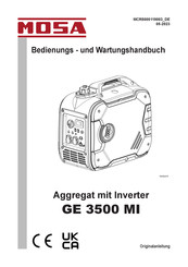 Mosa GE 3500 MI Bedien- Und Wartungshandbuch