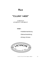 Lacanche CLUNY 1400 LCF 1452 G Installationsanleitung