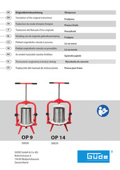 Gude OP 14 Originalbetriebsanleitung