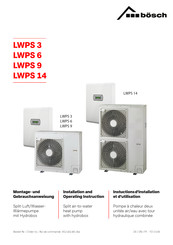 Bosch LWPS 3 Montage- Und Gebrauchsanweisungen