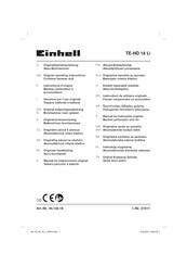 EINHELL TE-HD 18 Li Originalbetriebsanleitung