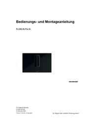 Silverline FLOW-IN Pro S FLPSK 820 ESR Bedienungs- Und Montageanleitung