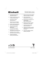 EINHELL TC-CD 18/35 Li-Solo Originalbetriebsanleitung