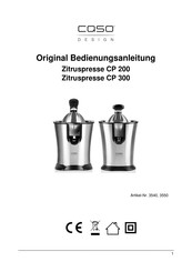 CASO DESIGN CP 200 Original Bedienungsanleitung