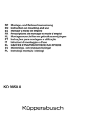 Küppersbusch KD 9850.0 Montage- Und Gebrauchsanweisungen