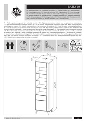 ML MEBLE BAHA 03 Montageanleitung