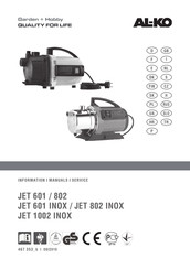 AL-KO JET 802 INOX Bedienungsanleitung