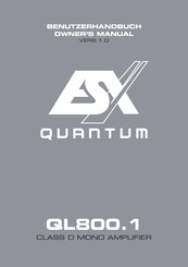 ESX QUANTUM QL800.1 Benutzerhandbuch