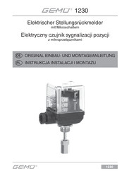 Gemü 1230 Original Einbau- Und Montageanleitung