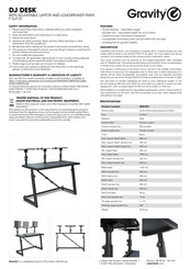 GRAVITY GFDJT01 Bedienungsanleitung