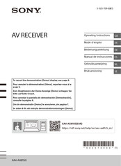 Sony XAV-AX8150 Bedienungsanleitung