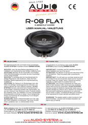 Audio System SUBFRAME R08 FLAT ACTIVE Anleitung